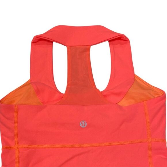 Lululemon Scoop Neck Tank Luon in Coral Orange Size 4 - Picture 7 of 10